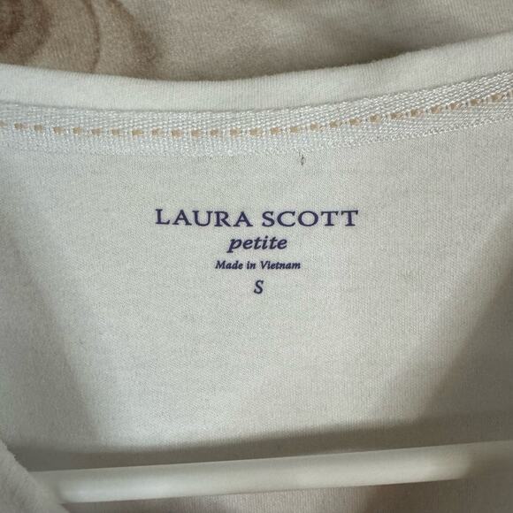 Laura Scott White Long Sleeve T-Shirt Size Small - Picture 6 of 6